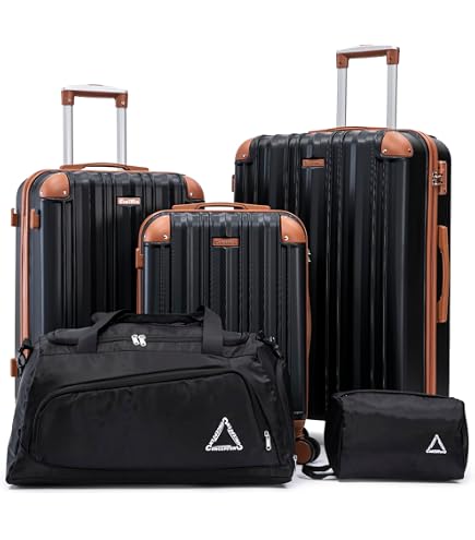 Amazon.com | CONCEPTEN Luggage Sets 5 Piece, ABS+PC Hardshell